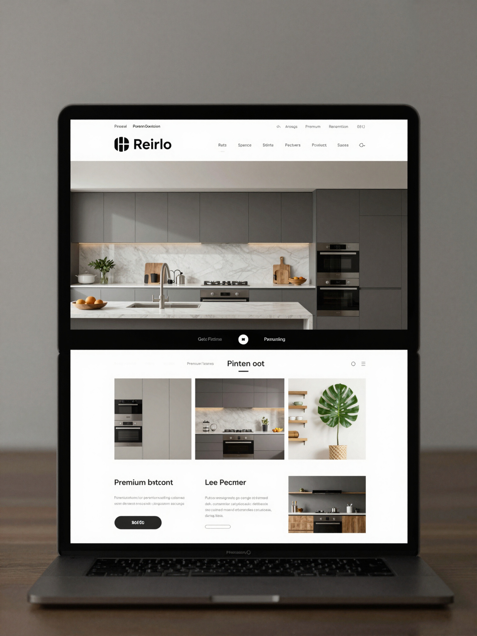 Mobile-friendly bathroom website concept