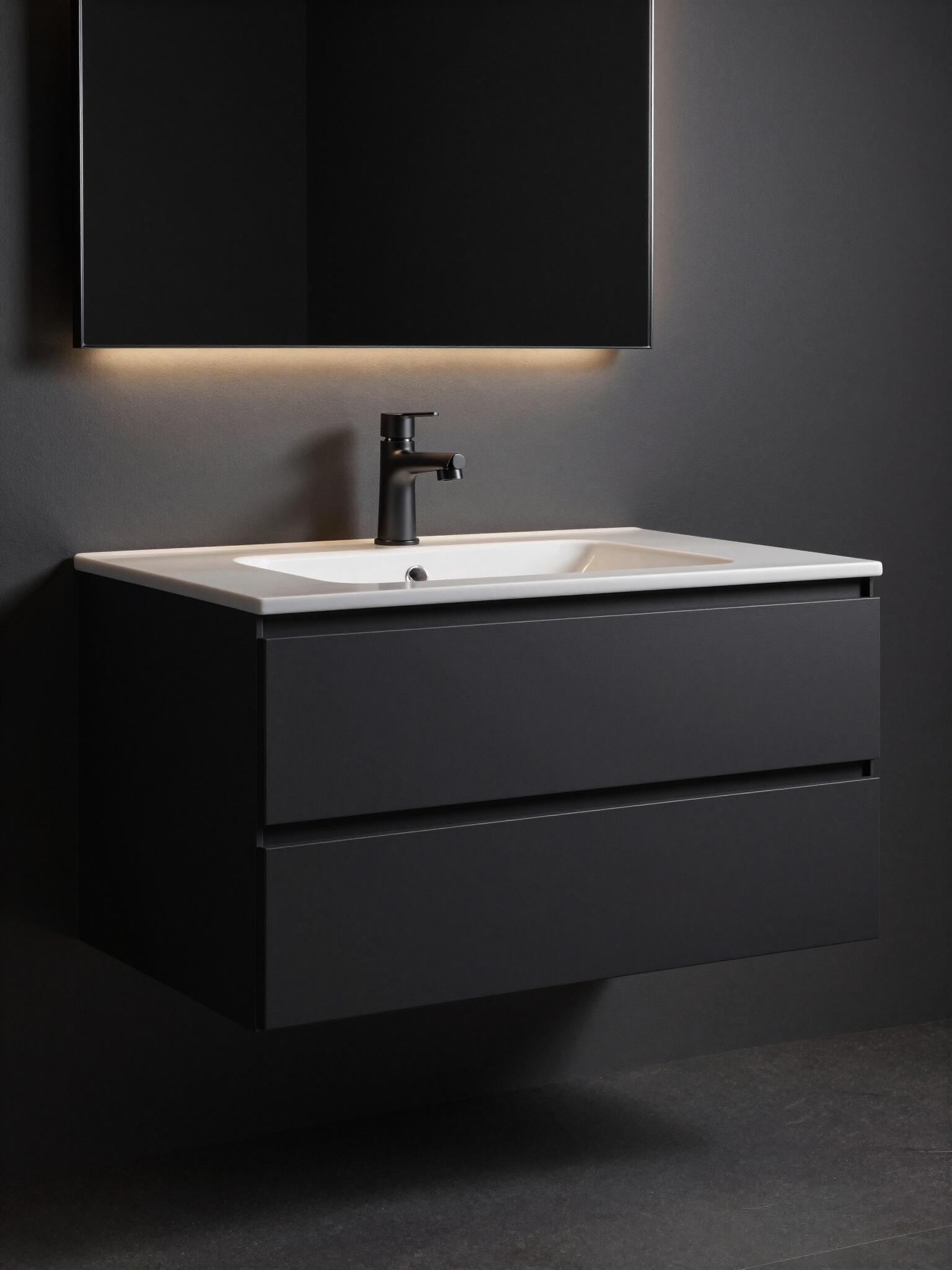 Dark vanity project image used for trust and proof section